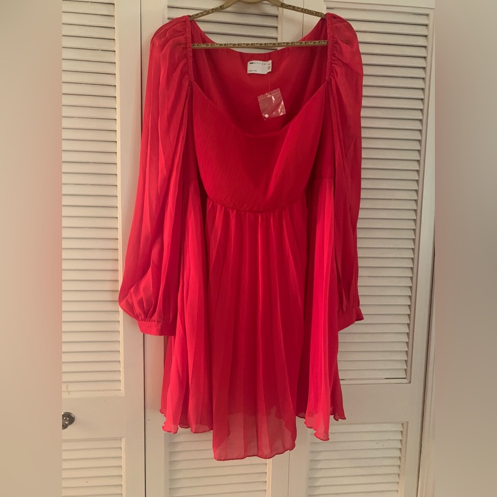 ASOS Red Chiffon Mini Dress